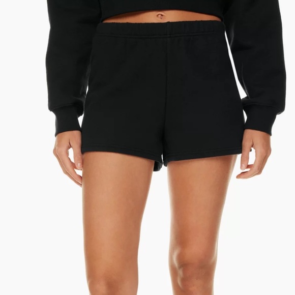 TNA Pants - Aritzia TNA Cozy Fleece Perfect Hi-Rise 3" Sweatshort Black
